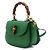 Bamboo Gucci Mini borsa tote con manico in bambù e pelle verde - vista 2