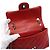 Chanel Borsa a tracolla e crossbody Mini Classic Flap in agnello rosso con catena argentata - vista 6