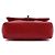 Chanel Borsa a tracolla e crossbody Mini Classic Flap in agnello rosso con catena argentata - vista 7