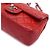 Chanel Borsa a tracolla e crossbody Mini Classic Flap in agnello rosso con catena argentata - vista 8