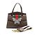 Gucci Borsa Tote e Borsa a Spalla a Tracolla in Pelle Marrone con Farfalla di Cristallo e Manico Superiore