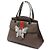 Gucci Borsa Tote e Borsa a Spalla a Tracolla in Pelle Marrone con Farfalla di Cristallo e Manico Superiore - vista 2