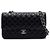 Chanel Borsa a tracolla Black Caviar Classic Medium con catena argentata Nero - vista 2