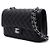 Chanel Borsa a tracolla Black Caviar Classic Medium con catena argentata Nero - vista 3