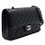 Chanel Borsa a tracolla Black Caviar Classic Medium con catena argentata Nero - vista 4