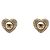 Chanel Orecchini a cuore in zircone cubico