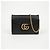 Gucci Borsa a tracolla portafoglio in pelle GG Marmont con catena Nero - vista 2