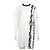 Louis Vuitton Vestido corto de manga corta en algodón blanco con estampado de cadena
