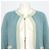 Chanel Cashmere-Strickjacke für Damen mit silbernem CC-Logo-Knopf Blau - Ansicht 2