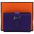Hermès Mini-Geldbörse in Lila mit silberner Hardware Unisex Kartenhalter