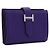 Hermès Mini-Geldbörse in Lila mit silberner Hardware Unisex Kartenhalter - Ansicht 4