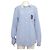 Gucci Camisa unissex de algodão com listras e xadrez azul
