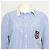 Gucci Camisa unissex de algodão com listras e xadrez azul - vista 2