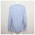 Gucci Camisa unissex de algodão com listras e xadrez azul - vista 4