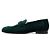 Hermès Mocassini Green Velvet Logo Paris da donna Verde