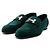 Hermès Mocassini Green Velvet Logo Paris da donna Verde - vista 3