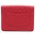 Chanel Clutch da donna in caviar rosso con logo CC dorato - vista 4