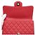 Chanel Clutch da donna in caviar rosso con logo CC dorato - vista 6