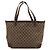 Gucci Borsa shopper a tracolla con bordi in pelle marrone