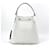 Prada Bolso Bucket Saffiano con logotipo de triángulo Blanco - vista 3