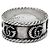Gucci Doppio anello intrecciato argento