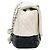 Chanel Bolsa de ombro com aba acolchoada e corrente branco preto - vista 2