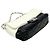 Chanel Bolsa de ombro com aba acolchoada e corrente branco preto - vista 6