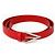 Bottega Veneta Triangle Red Leather Silver Belt