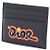 Dior Navy Blue Grain Leather Card Wallet with KAWS Snake Patch - view 2