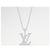 Louis Vuitton Collana con pendente LV in oro bianco e diamanti Argento - vista 9