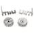 Miu Miu Orecchini Crystal Logo Silver Argento  - vista 4