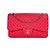 Chanel Borsa con patta Classic Chevron Caviar con catena Rosso