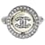 Chanel Round Logo Crystal Ring Silber  - Ansicht 1