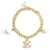 Chanel Bracciale di perle con logo D'oro  - vista 1