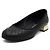 Chanel Zapatos planos para mujer de cuero perforado negro con logotipo CC - vista 2