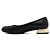 Chanel Zapatos planos para mujer de cuero perforado negro con logotipo CC - vista 4