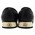 Chanel Zapatos planos para mujer de cuero perforado negro con logotipo CC - vista 6