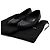 Chanel Zapatos planos para mujer de cuero perforado negro con logotipo CC - vista 7