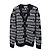 Miu Miu Cashmere-Cardigan mit Logo-Streifen Silber