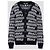 Miu Miu Cashmere-Cardigan mit Logo-Streifen Silber - Ansicht 7