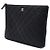 Chanel Bolsa Clutch CC Classic New Medium em Caviar Preto com banho de Ouro - vista 2