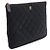 Chanel Bolsa Clutch CC Classic New Medium em Caviar Preto com banho de Ouro - vista 3
