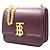 Burberry Piccola borsa a tracolla in pelle TB con catena dorata Rosso - vista 3