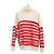 Bottega Veneta Schwerer Mohair-Strickpullover im Marinière-Stil Rot