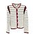 Gucci Cardigan de listras e pérolas