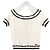 Chanel Crop Top aus Strick mit kurzen Ärmeln Silber