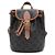 Céline Mini zaino Polko in tela Triomphe Tan da donna Nero