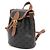 Céline Mini zaino Polko in tela Triomphe Tan da donna Nero - vista 2