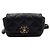 Chanel Mini borsa a tracolla con patta e catena da donna, borsa da cintura e crossbody Nero