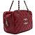 Chanel Rote Mademoiselle Bowling Bag aus Lackleder mit Silberkette - Ansicht 3